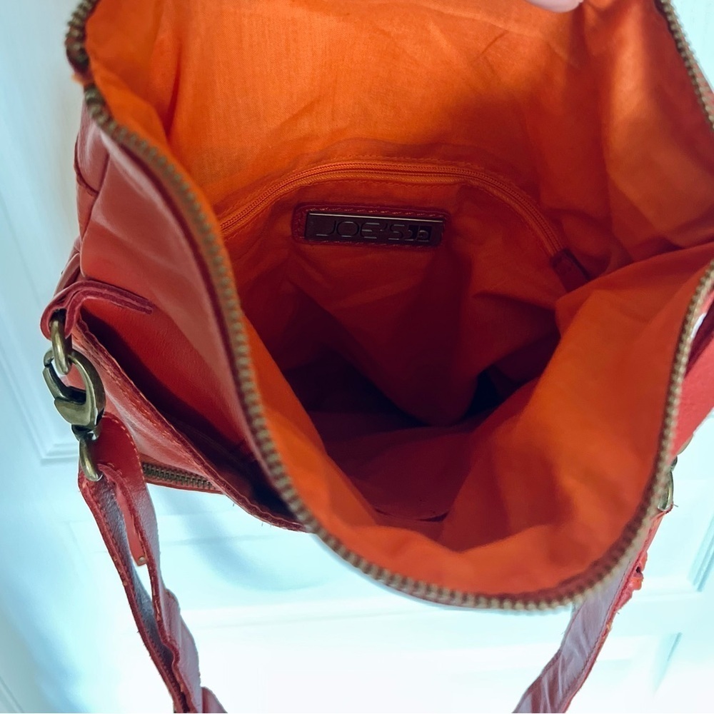 Joe's Jeans Retro Boho Burnt Orange Slouchy Crossbody Bag - Picture 10 of 12
